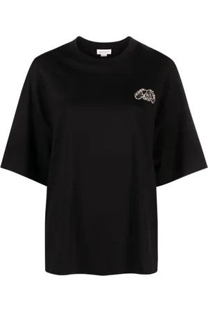Alexander McQueen Playera con detalles del logo