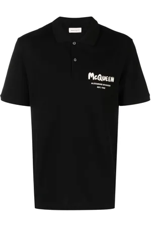 Alexander McQueen Playera tipo polo con logo bordado