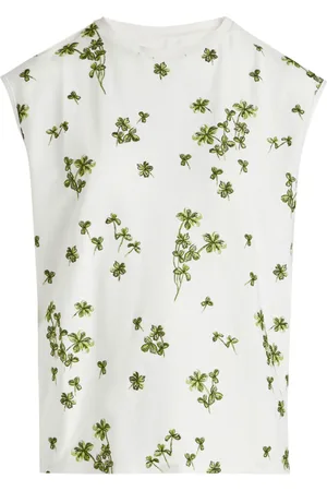 Giambattista Valli Top con bordado Jardin du Cap