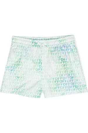 OFF-WHITE Shorts de playa con logo estampado