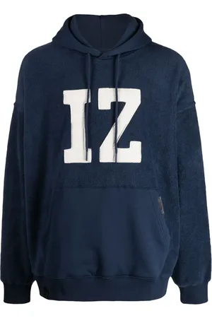 Izzue Hoodie texturizada con aplique del logo