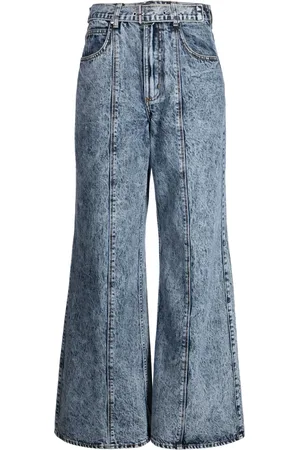 Izzue Jeans anchos con parche del logo