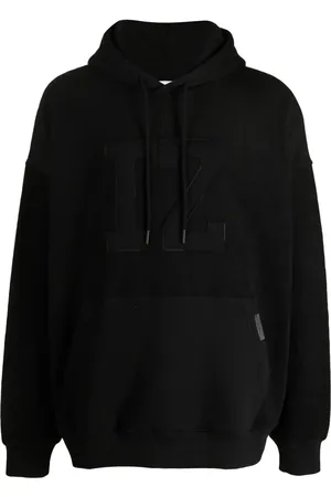 Izzue Hoodie texturizada con aplique del logo