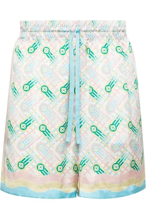 Casablanca Shorts de seda con motivo Ping Pong