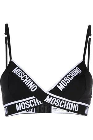 Moschino Brasier stretch con detalle de etiqueta del logo