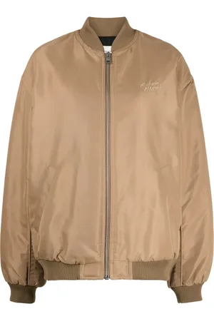 Maison Kitsuné Chamarra bomber con logo bordado y cierre