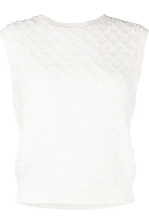 Maje Top de bouclé con logo grabado en los botones