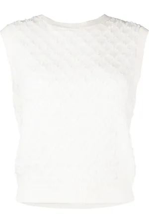 Maje Top de bouclé con logo grabado en los botones