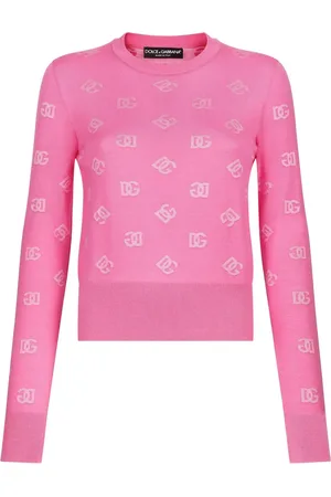 Dolce & Gabbana Suéter con cuello redondo y logo en jacquard
