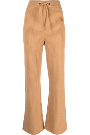 Chocoolate Pantalones de canalé con logo bordado