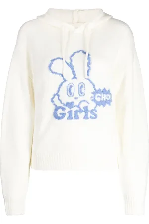 Chocoolate Hoodie tejida en intarsia con cordones