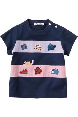 Familiar Playera con motivo bordado