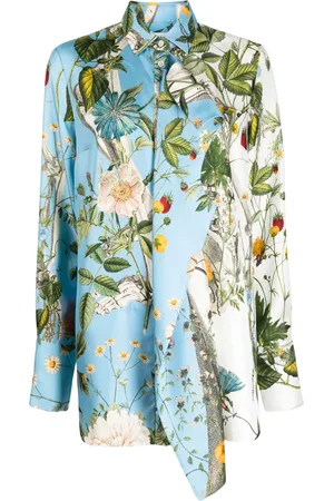 MONSE Camisa de seda con estampado floral