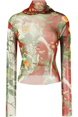 MONSE Playera con estampado botánico