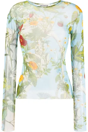 MONSE Playera con estampado botánico