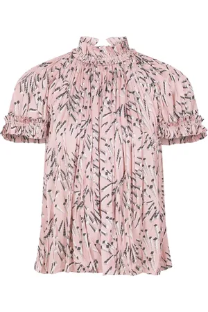 Paco rabanne Blusa con estampado gráfico y detalle fruncido