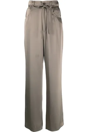 Nanushka Pantalones palazzo Sato con efecto de satén