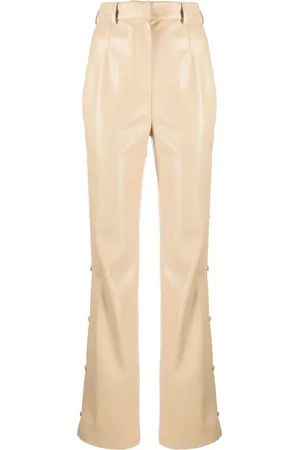 Nanushka Pantalones rectos con tiro alto