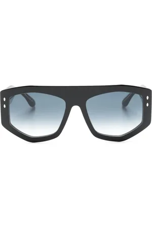 Isabel Marant Lentes de sol con armazón oversize y logo estampado