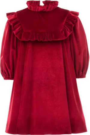 Tulleen Vestido midi de terciopelo con volantes