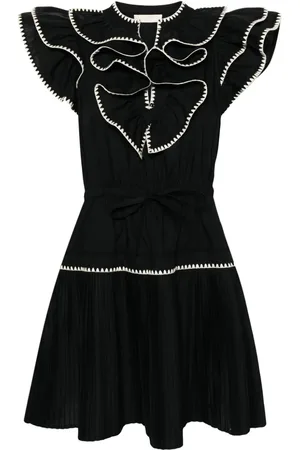 ULLA JOHNSON Vestido corto Athene con volantes