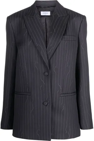 OFF-WHITE Blazer con estampado de rayas diplomáticas