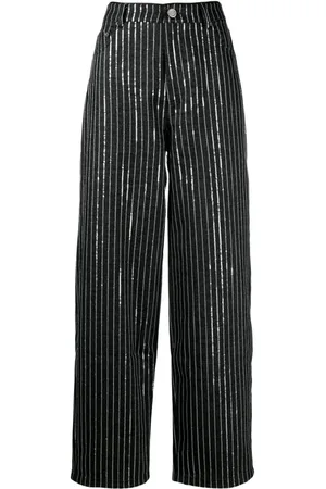 ROTATE Pantalones anchos con rayas