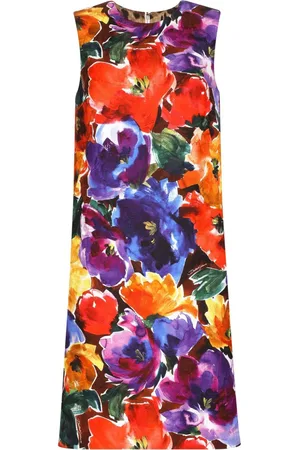 Dolce & Gabbana Vestido midi con estampado floral abstracto