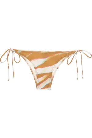 Lenny Niemeyer Bikini bottom con moño laterales y motivo de animales