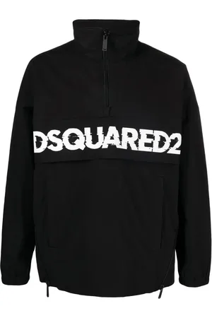 Dsquared2 Chamarra con medio cierre y logo estampado