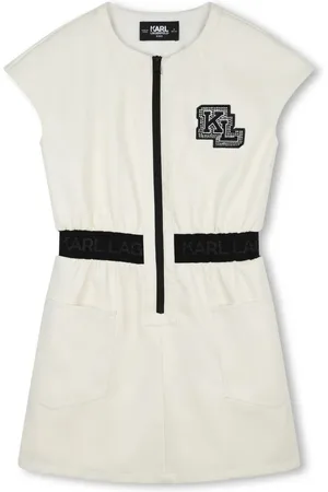 Karl Lagerfeld Vestido corto con cierre y logo bordado