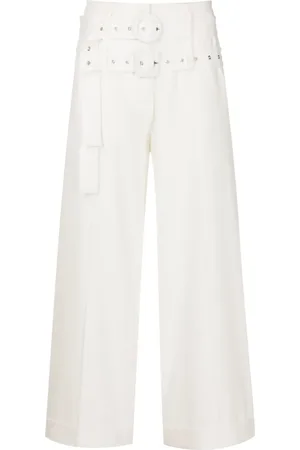 Gloria Coelho Pantalones anchos con doble hebilla