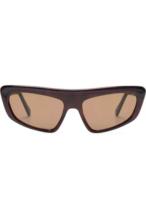 Gloria Coelho Lentes de sol con armazón cat eye y logo estampado