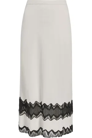 Another Tomorrow Falda midi con cintura alta