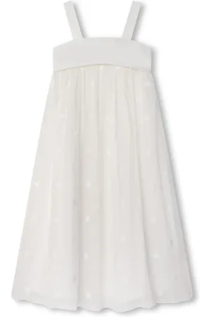 Chloé Vestido de seda con estrellas estampadas