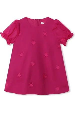 Chloé Vestido de seda con estrellas bordadas
