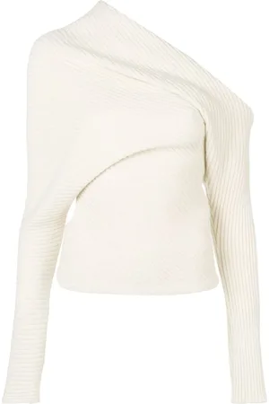 Roberto Cavalli Ercu draped rib knit sweater