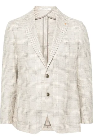 TAGLIATORE Blazer con botones y cuadros estampados