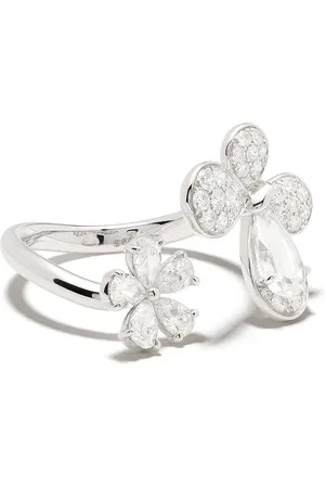 David Morris Anillo Pixie en oro blanco de 18kt con diamantes