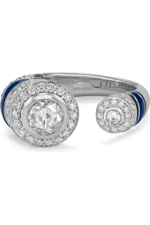 David Morris Anillo Asiyah en oro blanco de 18kt con diamantes