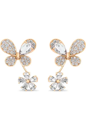 David Morris Aretes Pixie en oro amarillo de 18kt con diamantes