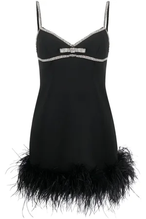 Self-Portrait Vestido corto con detalles de strass