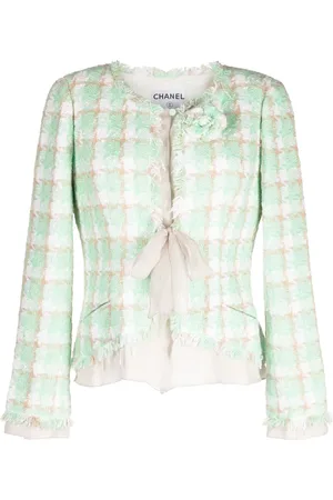 CHANEL Chamarra de tweed con detalle de moño 2004