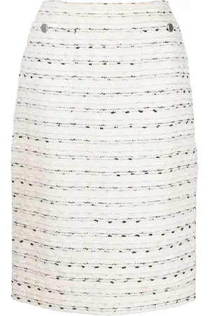 CHANEL Falda midi de tweed 1999