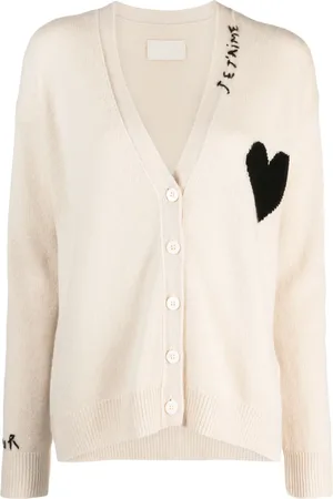 Zadig & Voltaire Cárdigan de cachemira Mirka con corazón bordado