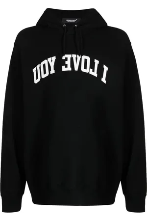 UNDERCOVER Hoodie con eslogan estampado y cordones