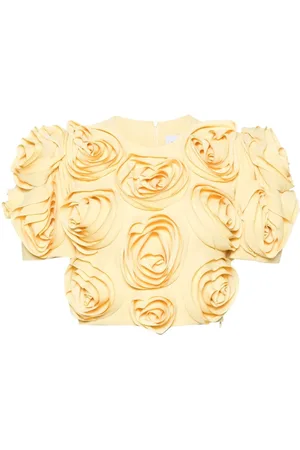Viktor & Rolf Top con aplique de rosas