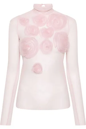 Viktor & Rolf Top con aplique de rosa
