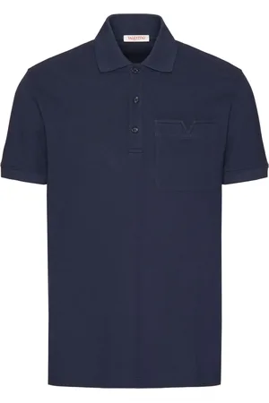 VALENTINO GARAVANI Playera tipo polo de piqué con detalle en V