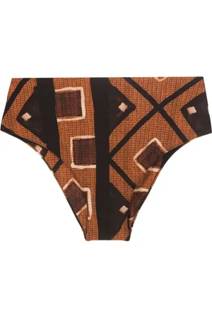 Lenny Niemeyer Bikini bottom con tiro alto y estampado gráfico